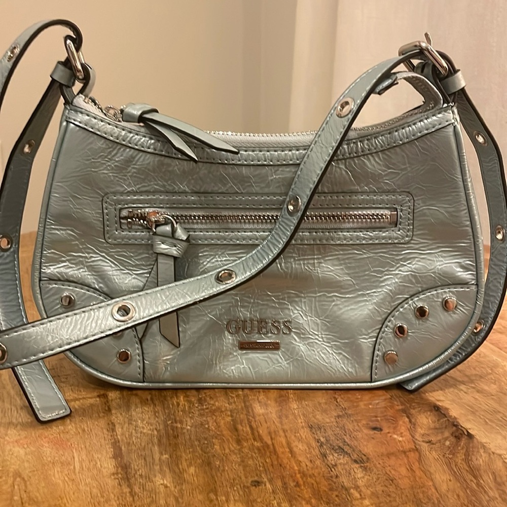 Guess Shoulder Bag (Metallic Blue)